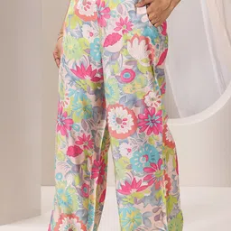 Libas Floral Printed Kimono Shirt With Palazzo image 5