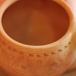 Swadeh Brown Clay Textured Planter Pot image 4