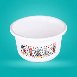 Kuber Industries White & Black 3 Pieces Disney Printed Light Weight Bath Tubs image 3