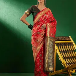 SHADOW & SAINING Woven Design Zari Banarasi Saree-picture-17