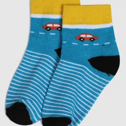 YK Infant Boys Pack Of 5 Pair Patterned Ankle-Length Socks image 3