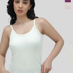 AMUL COMFY Pack Of 3 Cotton Camisoles-picture-14