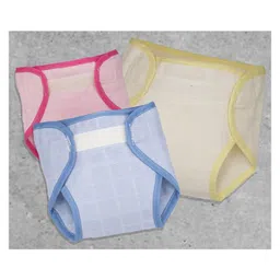 Lollipop Lane Muslin Cloth Nappy Small Size Pack of 3 - Red Blue Yellow-image-7