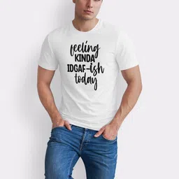 Seekbuylove Men Typography Printed Bio Finish T-shirt image 4