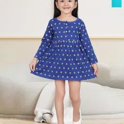 KIDEEZGUILD Girls Pack of 2 Floral Printed Fit and Flare Dress-picture-38