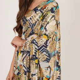 MISS HAUTE Floral Printed Pure Georgette Saree image 4