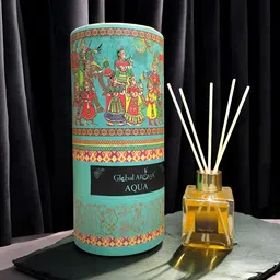GLOBAL AROMA Blue & Red Aqua Reed Diffuser & Sticks 100ml image 2