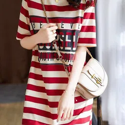 The Roadster Lifestyle Co Women Striped A-Line Dress-image-23