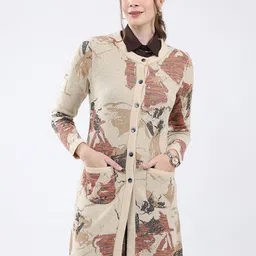 Monte Carlo Women Woollen Longline Cardigan-picture-23