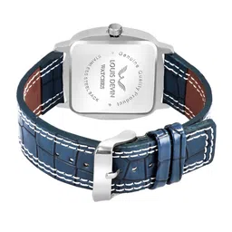 LOUIS DEVIN Men Brass Embellished Dial & Textured Straps Analogue Watch LD-G042-BLUE image 3