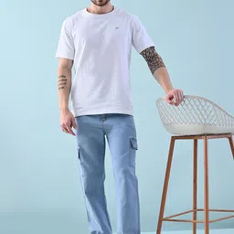 Moda Rapido Men Classic Mildly Distressed Jeans image 4