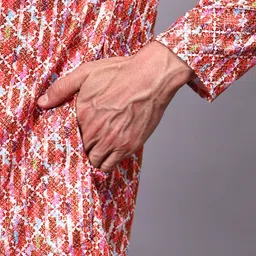 VIBEPRINT Men Ethnic Motifs Printed Indie Prints Kurta image 4