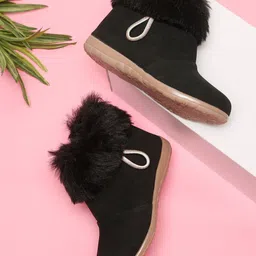 Tiny Bugs Girls Round Toe Embellished Winter Boots-picture-19