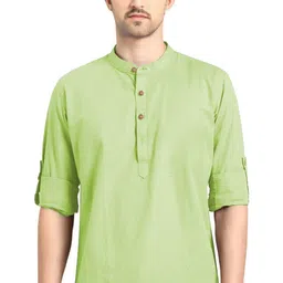 RawCraft Men Solid Daily Cotton Straight Kurta-picture-36