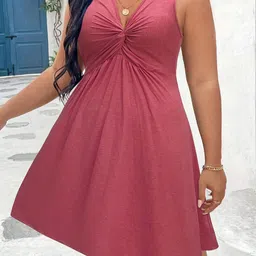 dressberry curve DressBerry Women Fit & Flare Dress image 3