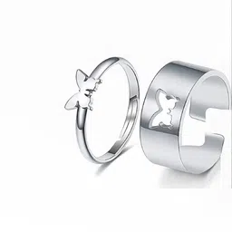 Teeragaj Set Of 2 Butterfly Adjustable Finger Rings-image-63