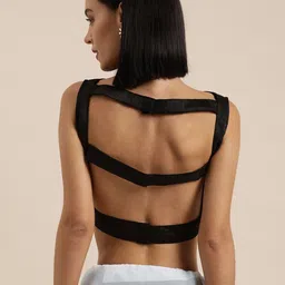 Mitera Striped Ruffles Saree image 4