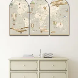 Myntra Elegant Homes Beige Set of 3 Piece MDF Wall Paintings-picture-33