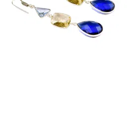 AAR Jewels Rhodium-Plated Alloy Onyx Drop Earrings-picture-33