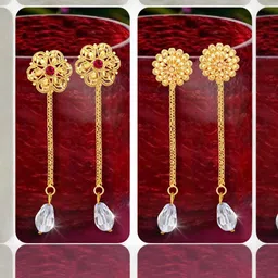 VIVASTRI Women Gold-Plated Alloy Earrings-picture-33