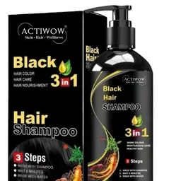 Black Hair Shampoo for Intense Gloss Formula A01-image-0