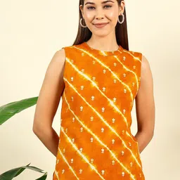 THE FAB FACTORY Women Pack of 2 Geometric Printed Sleeveless Top image 2