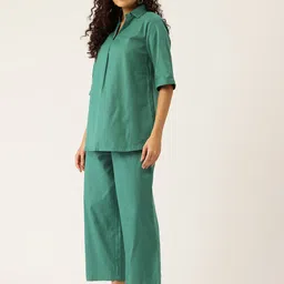 MISRI Mandarin Collar Tunic with Cropped Trousers image 5
