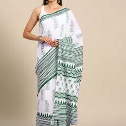 BUTA BUTI Ethnic Motifs Printed Pure Cotton Saree-picture-14