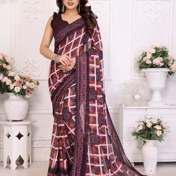 Nirmohi Fashion Floral Printed Saree-image-4