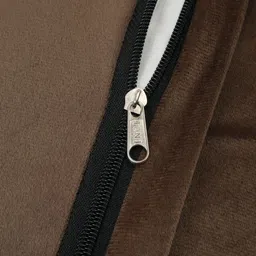 HOSTA HOMES Brown & Gold-Toned Set of 5 Floral Velvet Square Cushion Covers image 5