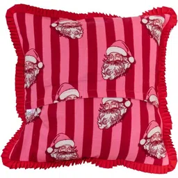 BandBox Pink & White Woollen Square Cushion Covers image 3
