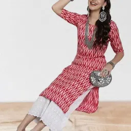 KANUDA Women Maroon Crepe A-Line Kurtas-image-83