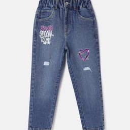 United Colors of Benetton Girls Mid-Rise Low Distress Light Fade Jeans-picture-41