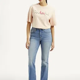 Levis Women Classic Slim Fit High-Rise Heavy Fade Stretchable Jeans-image-74