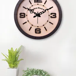 RANDOM Brown & Beige Printed Contemporary Wall Clock image 3