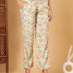 Tissu Women Floral Printed Lapel Collar Night suit image 5