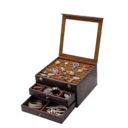 essart Brown Set of 1 Reusable Jewellery Organisers image 1