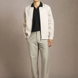 Louis Philippe Sport Men Textured Regular Fit Mid-Rise Trouser image 3