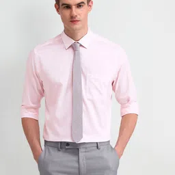 Arrow Men Classic Spread Collar Solid Cotton Formal Shirt-image-64