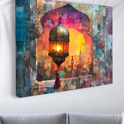 SAF Blue & Yellow 1 Piece Canvas Other Wall Paintings image 4