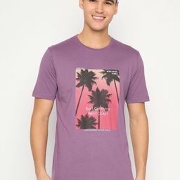 Duke Men Floral Printed Round Neck Cotton Slim Fit T-shirt-picture-47