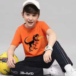 Kiddy Viddy Boys Graphic Printed Round Neck T-shirt image 2