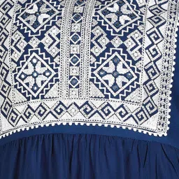 Glomee Women Embroidered Round Neck Top image 5