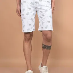 Crimsoune Club Men Cotton Floral Printed Slim Fit Shorts-picture-22