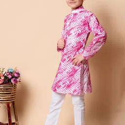 NFC CREATION Boys Embroidered Regular Sequinned Kurta with Pyjamas image 5