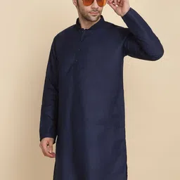 KRAFT INDIA Men Mandarin Collar Kurta with Pyjamas-picture-27