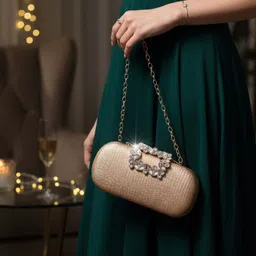 FOR THE BEAUTIFUL YOU Embellished Box Clutch image 4
