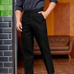 CB-COLEBROOK Men Relaxed Mid-Rise Wrinkle Free Formal Trousers image 3
