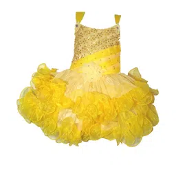 dress collection Baby Girls Midi/Knee Length Festive/Wedding Dress (Yellow, Sleeveless)Nice Dress-picture-55