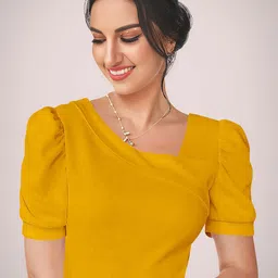 Dream Beauty Fashion Women V-Neck Puff Sleeve Regular Top-picture-14